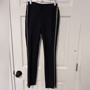 rag & bone Black Pants with Gold Zippers